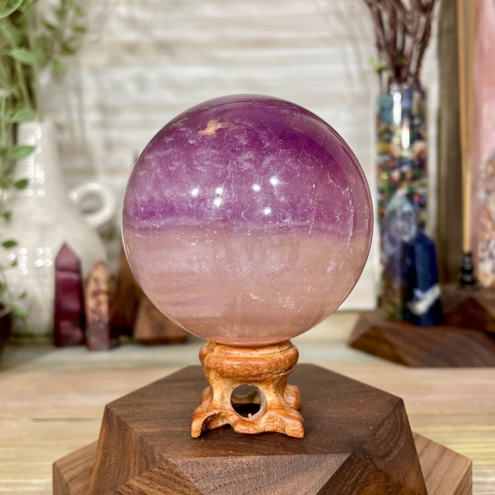 0508 Purple Amethyst Crystal Sphere